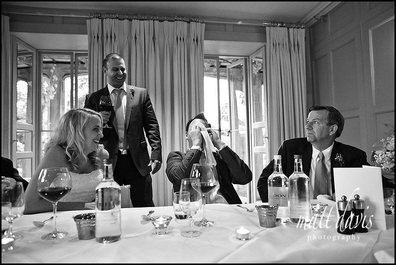 Barnsley House wedding photography of speeches