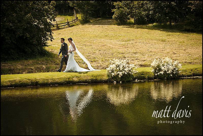 Delbury Hall wedding photos over the pond