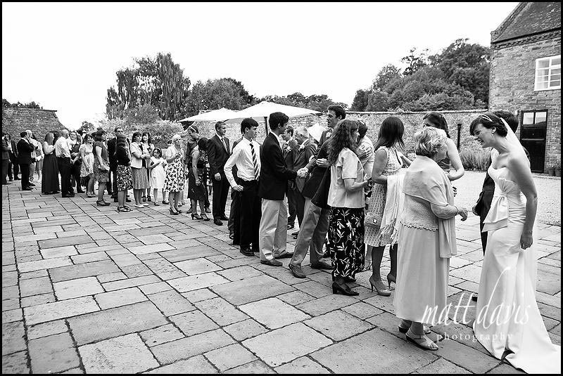 Receiving line at Delbury Hall wedding