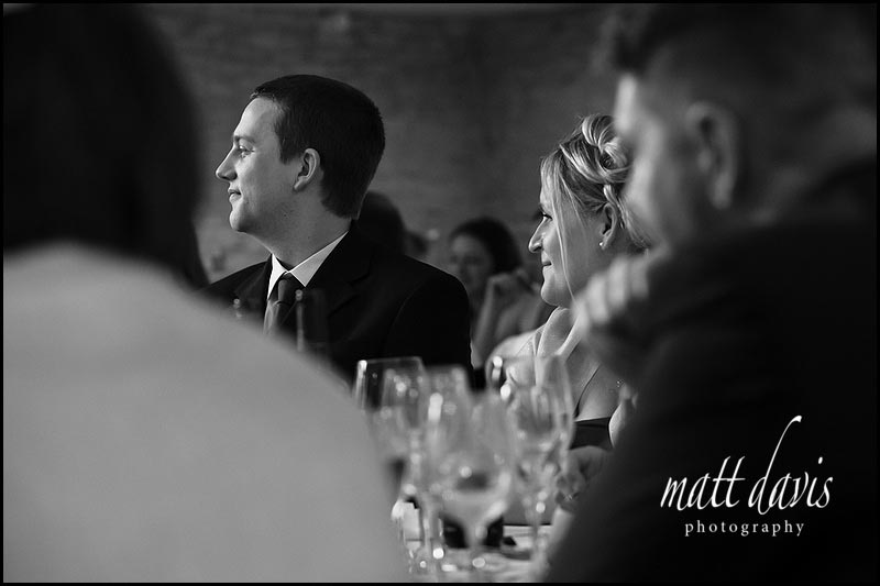 documentary photography of wedding guests at Kingscote Barn
