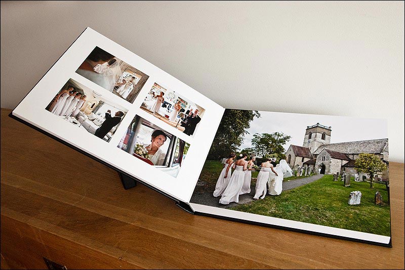 Matted wedding album with ful page bleed