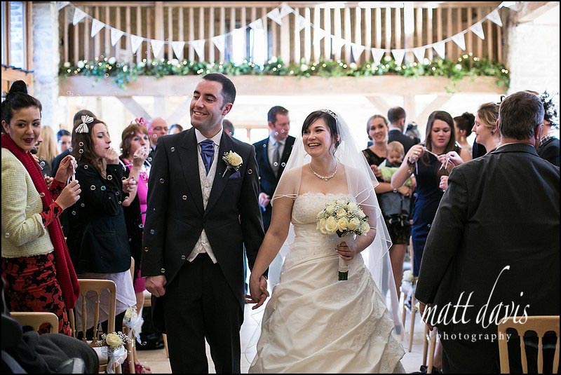 You can even have great weather for Winter weddings at Kingscote Barn
