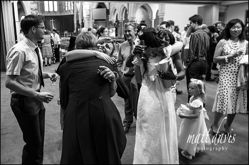 Black and white documentary wedding photos in Cheltenham by Matt Davis