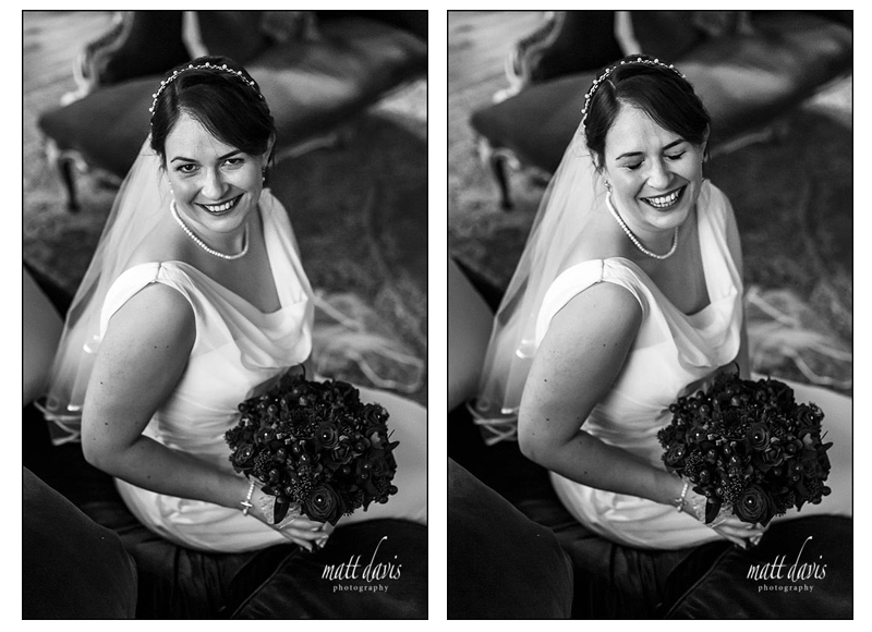 Black and white wedding photography Elmore Court